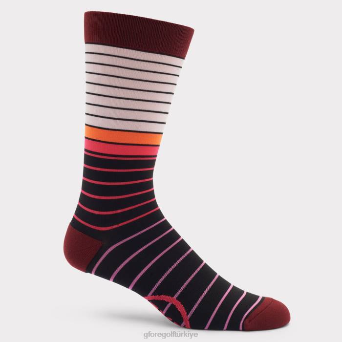 karışık çizgili kompresyon mürettebat çorabı üniseks kabernet G/FORE aksesuar 0J4F323
