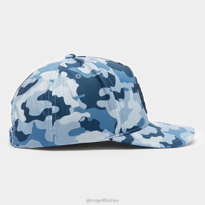 Circle G'nin kamuflajlı yırtılmaz snapback şapkası üniseks kayrak G/FORE aksesuar 0J4F299