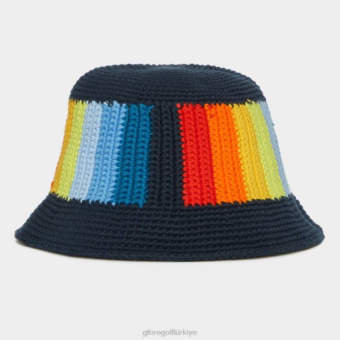 Circle G'nin renk karışımı tığ işi kova şapkası üniseks alacakaranlık G/FORE aksesuar 0J4F274