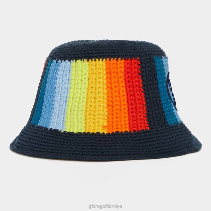 Circle G'nin renk karışımı tığ işi kova şapkası üniseks alacakaranlık G/FORE aksesuar 0J4F274
