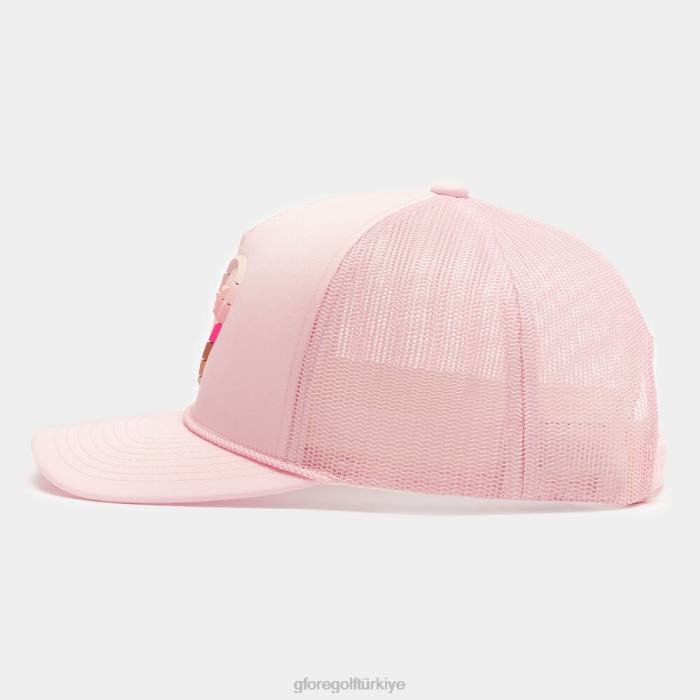 çizgili kalp g'nin kilitli örgü kamyon şoförü şapkası üniseks kızarmak G/FORE aksesuar 0J4F461
