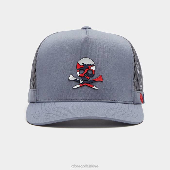 kamuflaj kafatası ve t'nin interlok örgü uzun kamyon şoförü şapkası erkekler anıt G/FORE aksesuar 0J4F314