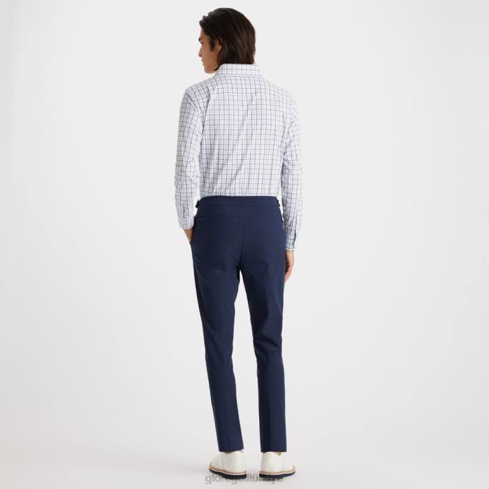 Tattersall ekose modern yakalı naylon dokuma slim fit gömlek erkekler alacakaranlık G/FORE Giyim 0J4F12