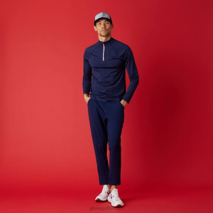 Tech Nylon Ops Çeyrek Fermuarlı Slim Fit Taban Katmanı erkekler vatansever donanma G/FORE Giyim 0J4F13