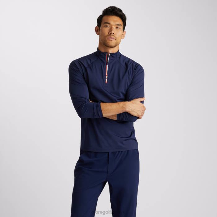 Tech Nylon Ops Çeyrek Fermuarlı Slim Fit Taban Katmanı erkekler vatansever donanma G/FORE Giyim 0J4F13