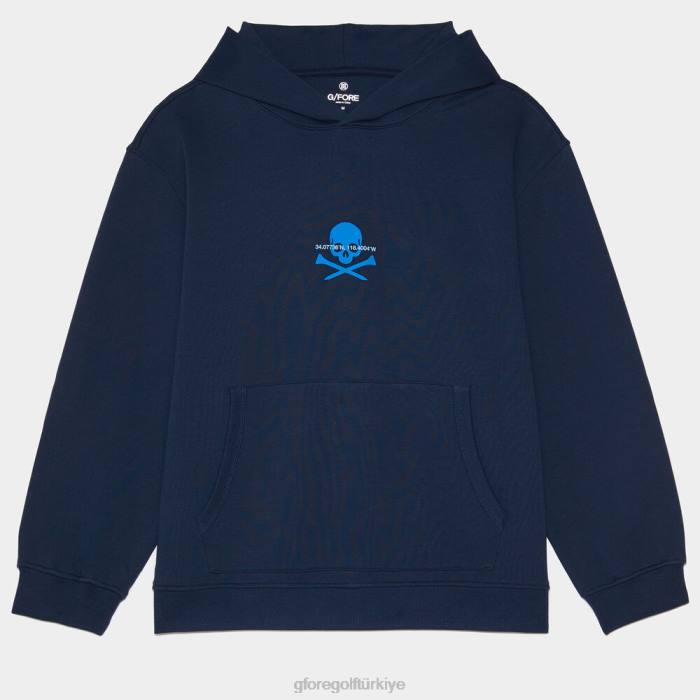 koordinatlara uygun büyük boy Fransız havlu kumaşı kapüşonlu üst üniseks alacakaranlık G/FORE Giyim 0J4F33