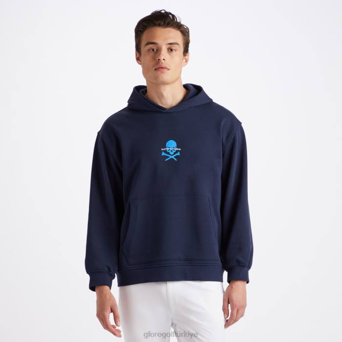 koordinatlara uygun büyük boy Fransız havlu kumaşı kapüşonlu üst üniseks alacakaranlık G/FORE Giyim 0J4F33