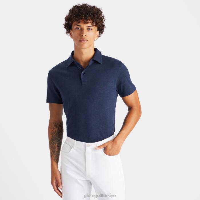 kulüp binası pamuklu slim fit polo erkekler alacakaranlık G/FORE Giyim 0J4F44