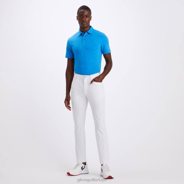 kulüp binası pamuklu slim fit polo erkekler gök mavisi G/FORE Giyim 0J4F45