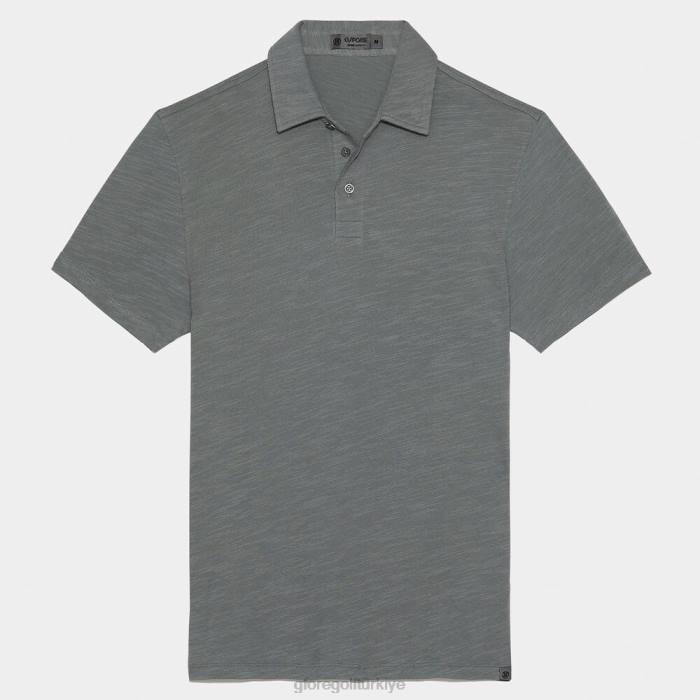 kulüp binası pamuklu slim fit polo erkekler odun kömürü G/FORE Giyim 0J4F46