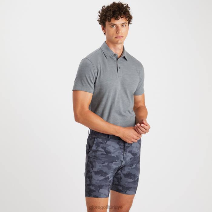 kulüp binası pamuklu slim fit polo erkekler odun kömürü G/FORE Giyim 0J4F46