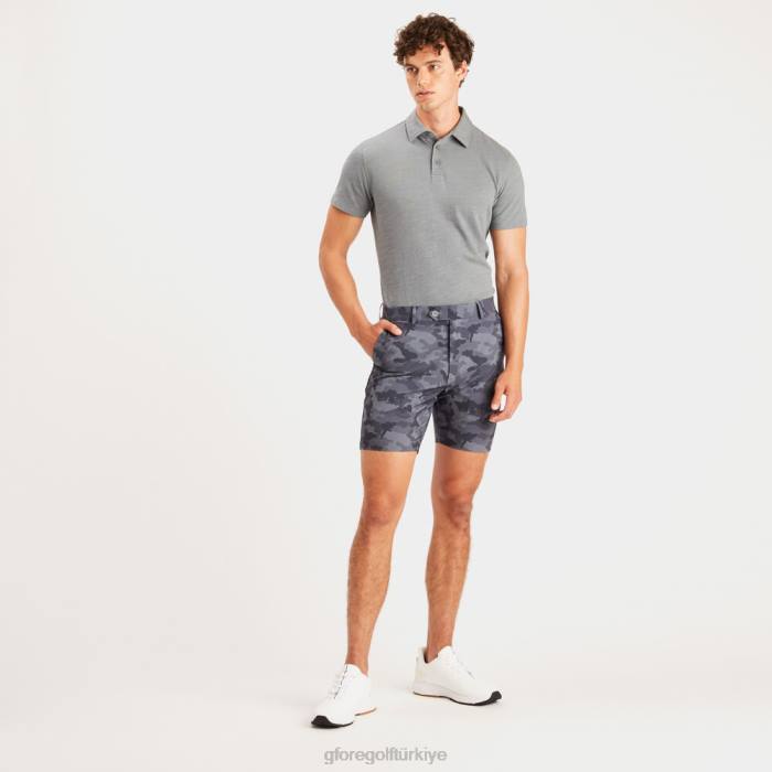 kulüp binası pamuklu slim fit polo erkekler odun kömürü G/FORE Giyim 0J4F46