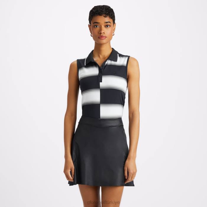 ofset degrade şerit naylon kolsuz polo kadınlar oniks G/FORE Giyim 0J4F372