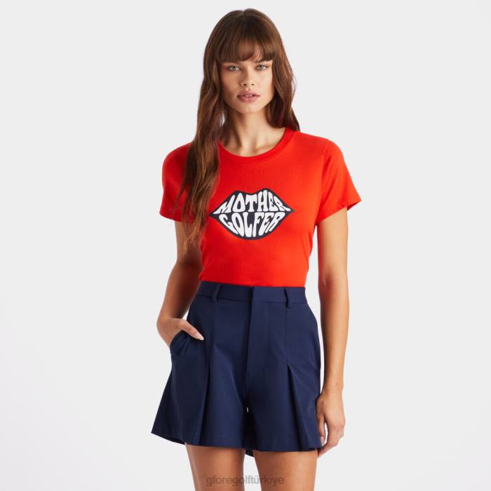 anne golfçü pamuklu tişört kadınlar Haşhaş G/FORE Giyim 0J4F359