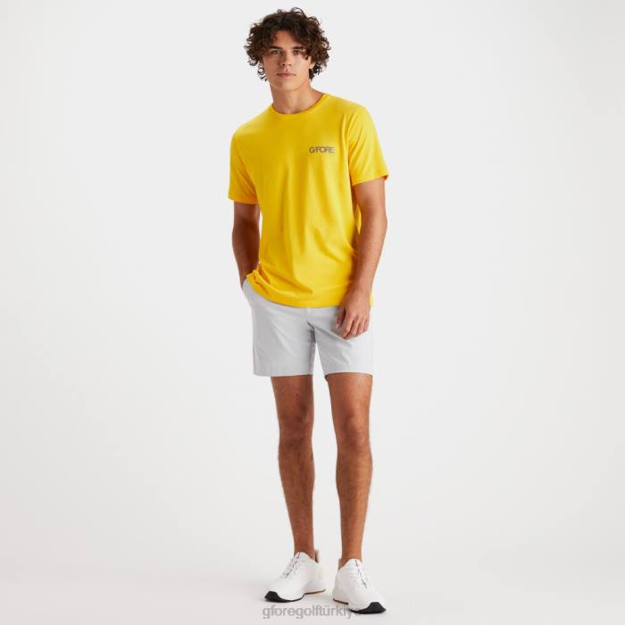 degrade daire g'nin pamuklu dar kesim tişört erkekler sarı uçmak G/FORE Giyim 0J4F52