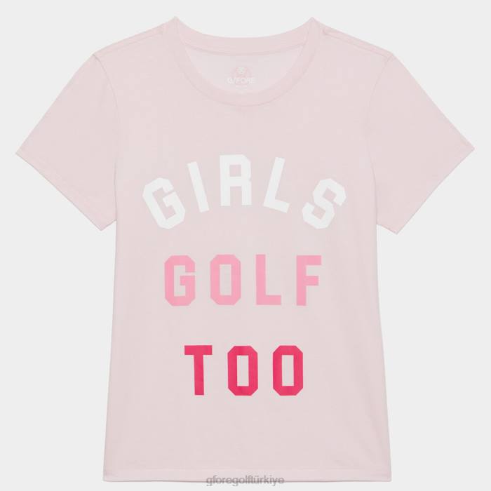 kızlar golf çok pamuklu dar kesim tişört kadınlar kızarmak G/FORE Giyim 0J4F355