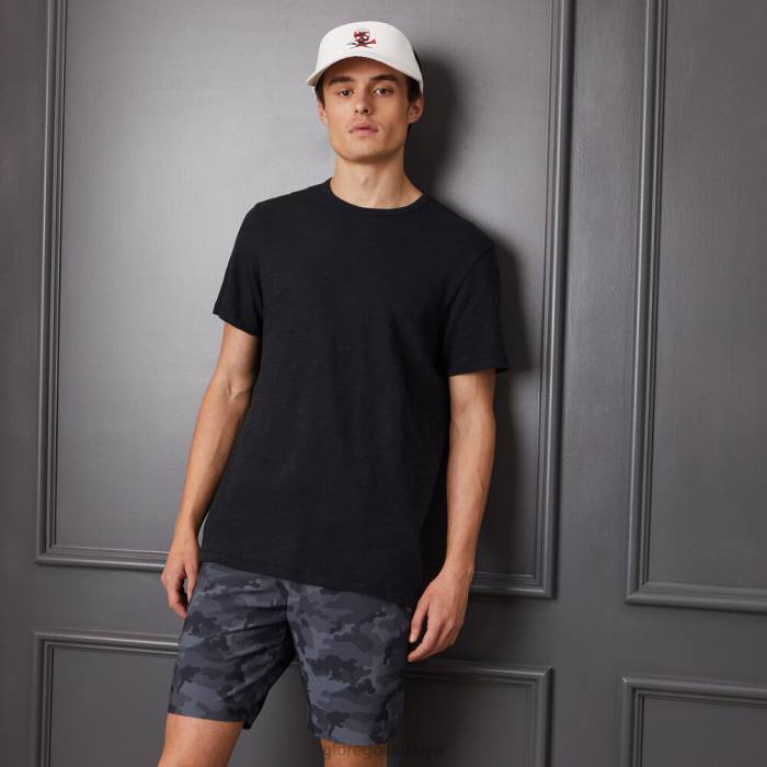 kulüp binası şantuklu pamuklu dar kesim tişört erkekler oniks G/FORE Giyim 0J4F39