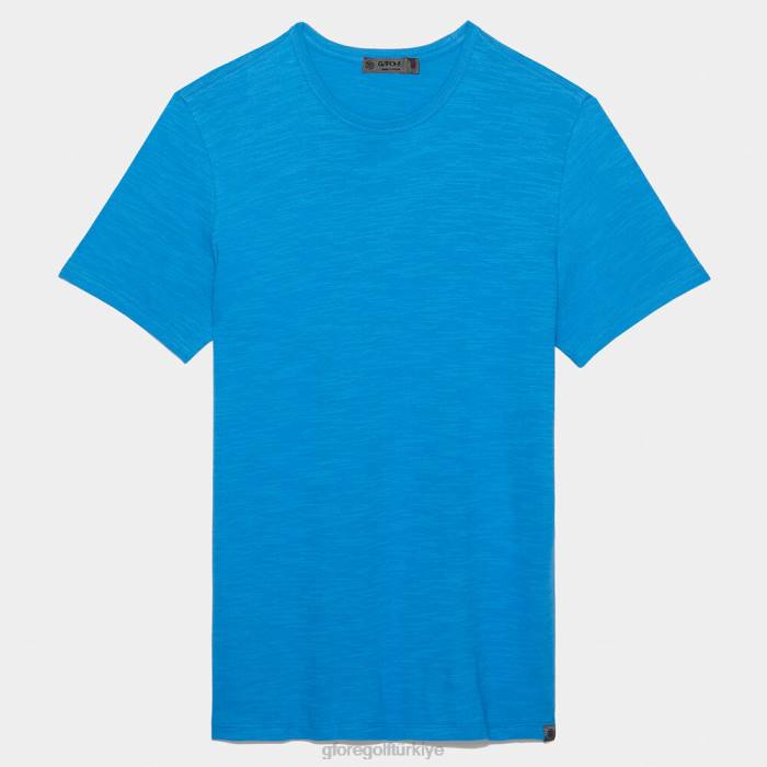 kulüp binası pamuklu dar kesim tişört erkekler gök mavisi G/FORE Giyim 0J4F1
