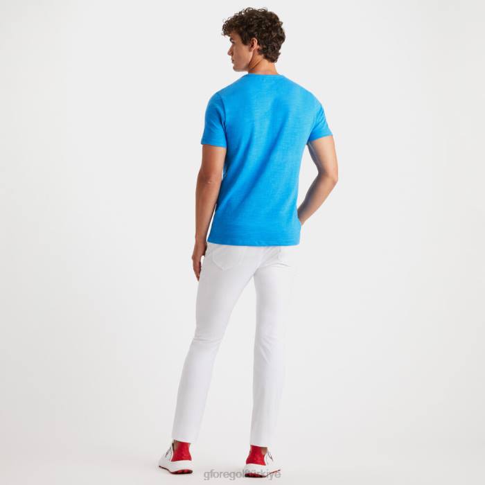 kulüp binası pamuklu dar kesim tişört erkekler gök mavisi G/FORE Giyim 0J4F1