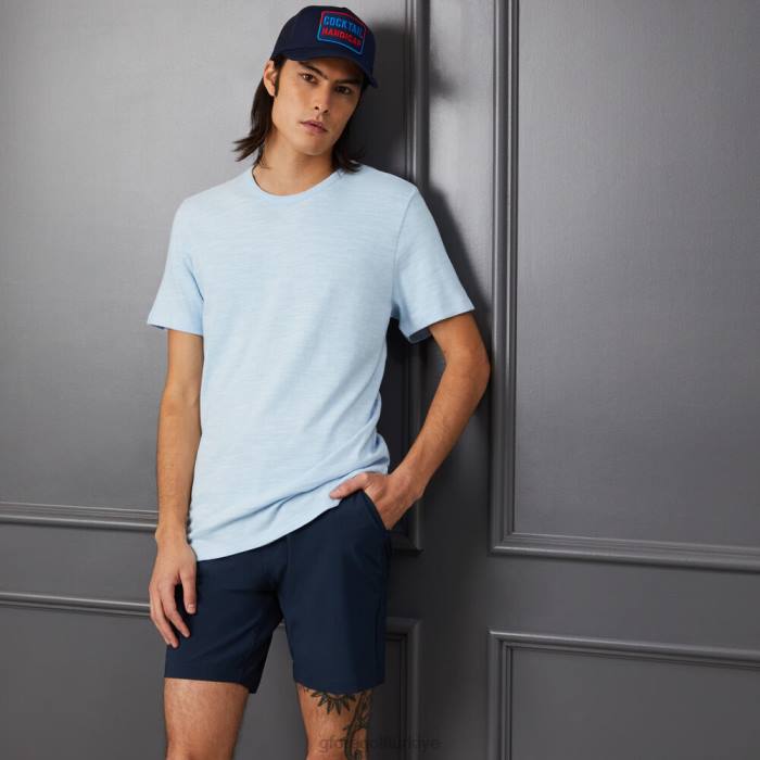 kulüp binası pamuklu dar kesim tişört erkekler gökyüzü G/FORE Giyim 0J4F4