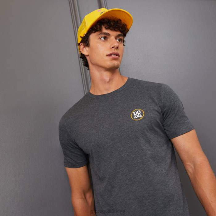 prjkt 112 pamuklu dar kesim tişört erkekler kömür funda gri G/FORE Giyim 0J4F60