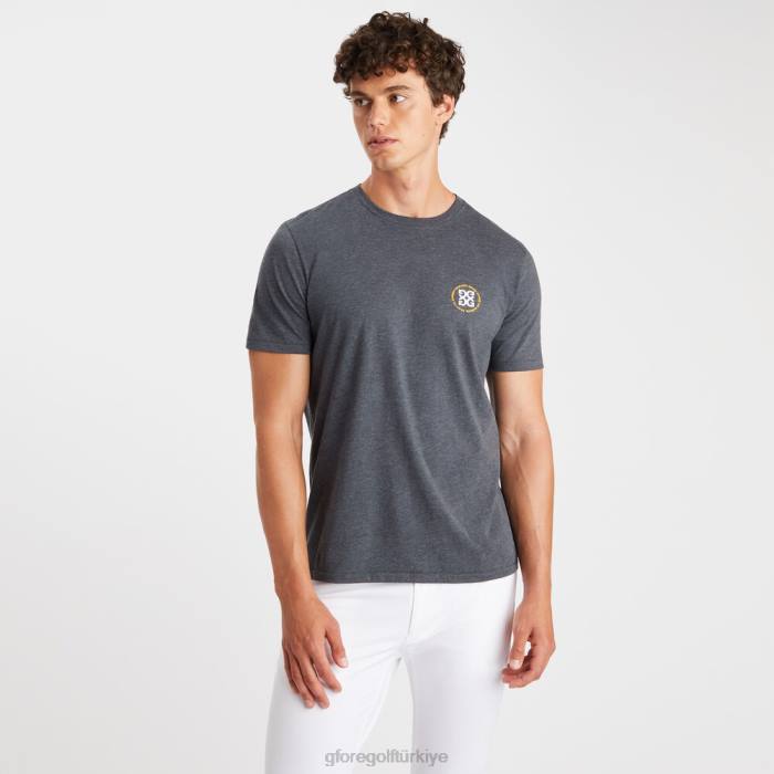 prjkt 112 pamuklu dar kesim tişört erkekler kömür funda gri G/FORE Giyim 0J4F60