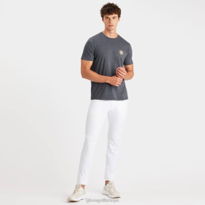 prjkt 112 pamuklu dar kesim tişört erkekler kömür funda gri G/FORE Giyim 0J4F60