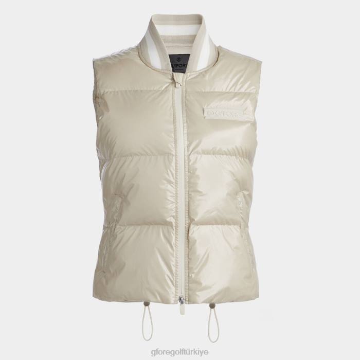 Circle G'nin kaplamalı naylon kapitone şişme yeleği kadınlar taş G/FORE Giyim 0J4F389
