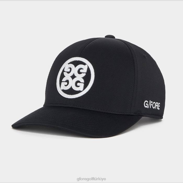 Circle G'nin streç dimi snapback şapkası üniseks oniks G/FORE aksesuar 0J4F310