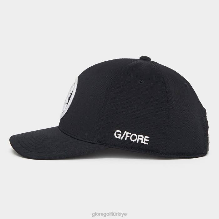 Circle G'nin streç dimi snapback şapkası üniseks oniks G/FORE aksesuar 0J4F310