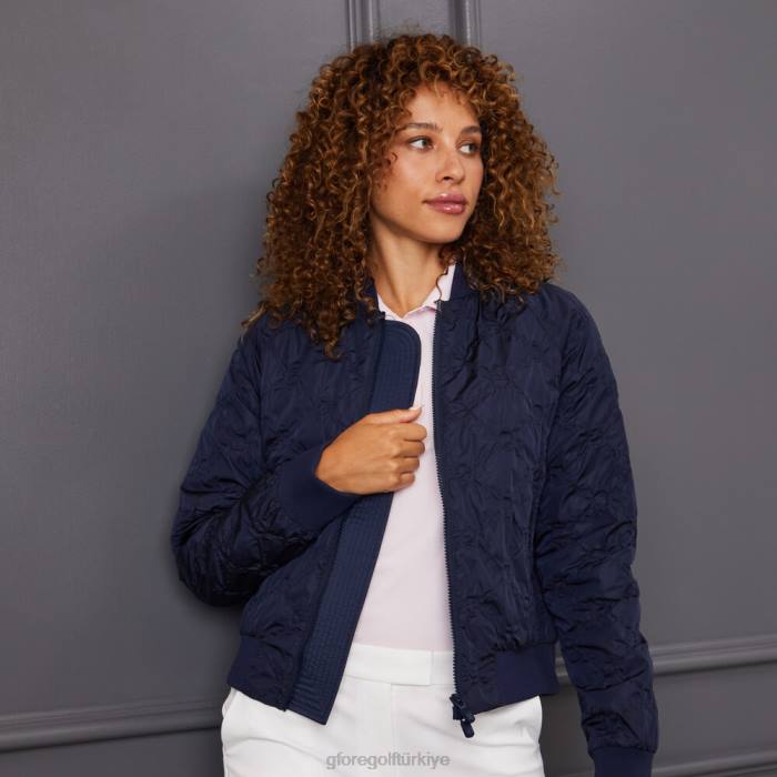 kaburga yaka kabartmalı bomber ceket üniseks alacakaranlık G/FORE Giyim 0J4F380