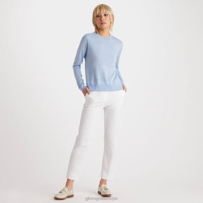 benimle kuş konuş merinos yünü bisiklet yaka kazak üniseks gökyüzü G/FORE Giyim 0J4F360