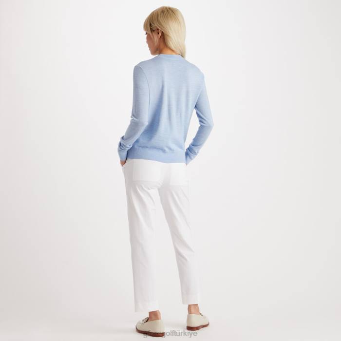 benimle kuş konuş merinos yünü bisiklet yaka kazak üniseks gökyüzü G/FORE Giyim 0J4F360