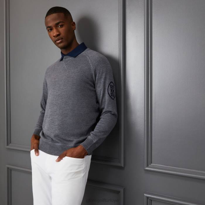 bisiklet yaka kazak üniseks funda grisi G/FORE Giyim 0J4F25