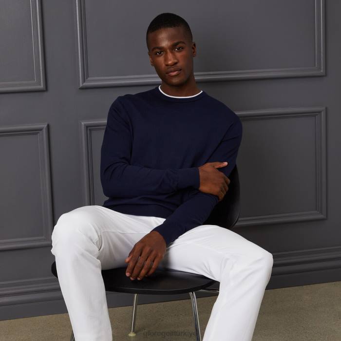 kontrast merinos yünü karışımı bisiklet yaka kazak üniseks alacakaranlık G/FORE Giyim 0J4F88