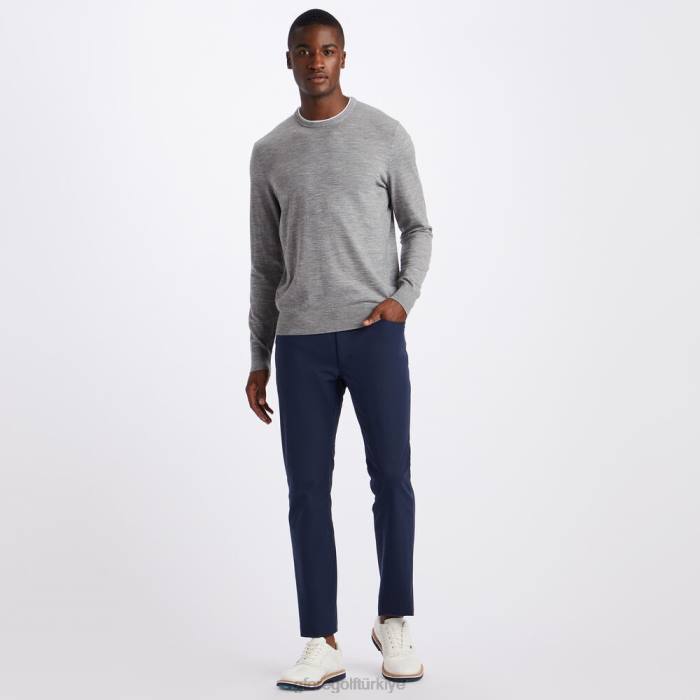 kontrast merinos yünü karışımı bisiklet yaka kazak üniseks funda grisi G/FORE Giyim 0J4F87