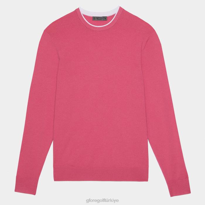 kontrast merinos yünü karışımlı dar kesim bisiklet yaka kazak üniseks açelya G/FORE Giyim 0J4F61