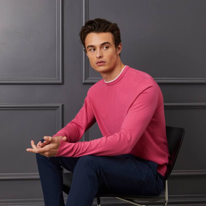 kontrast merinos yünü karışımlı dar kesim bisiklet yaka kazak üniseks açelya G/FORE Giyim 0J4F61