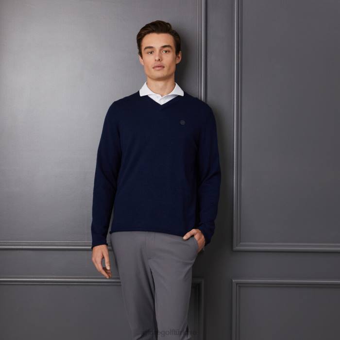 kontrast v yaka dar kesim kaşmir kazak üniseks alacakaranlık G/FORE Giyim 0J4F49