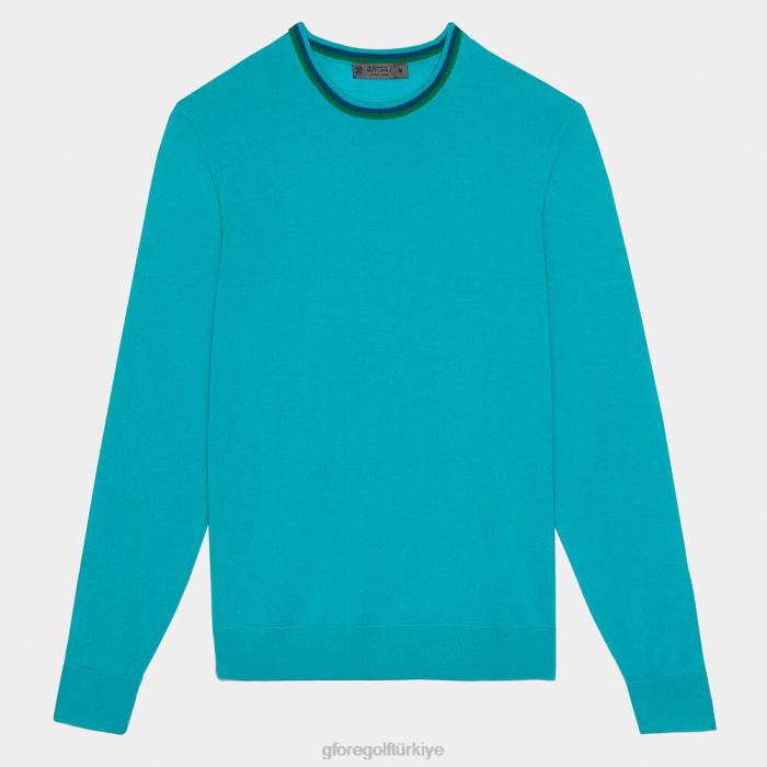 merinos yünü bisiklet yaka kazak üniseks Sardunya G/FORE Giyim 0J4F55