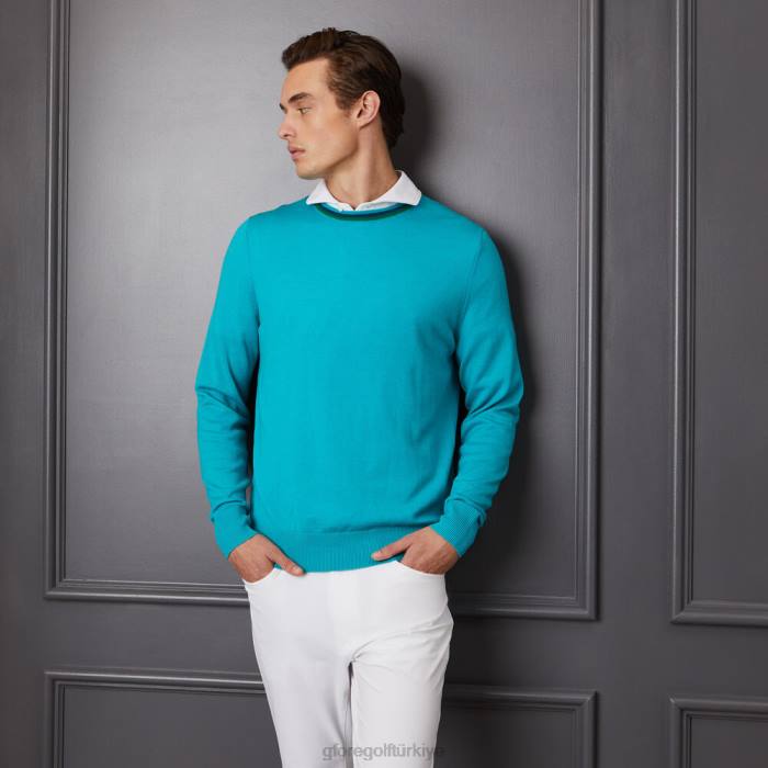 merinos yünü bisiklet yaka kazak üniseks Sardunya G/FORE Giyim 0J4F55