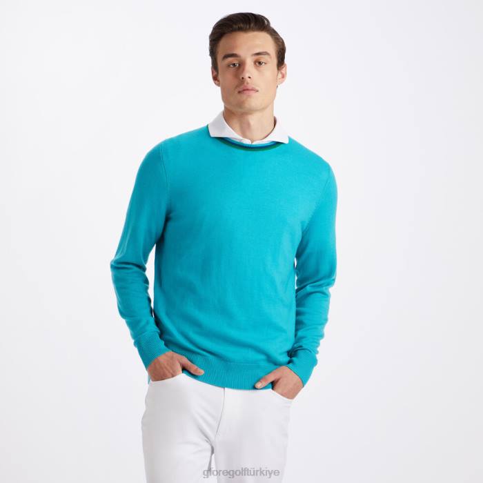 merinos yünü bisiklet yaka kazak üniseks Sardunya G/FORE Giyim 0J4F55