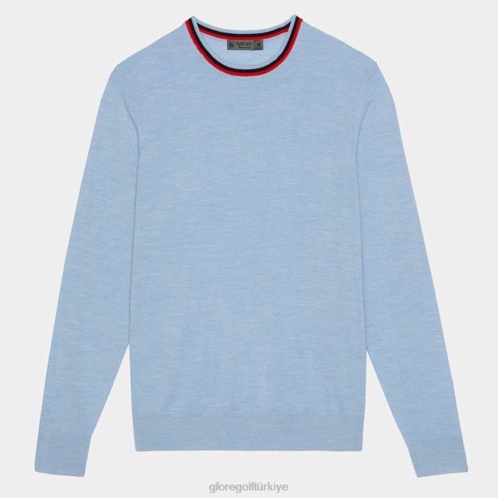 merinos yünü bisiklet yaka kazak üniseks gökyüzü G/FORE Giyim 0J4F54
