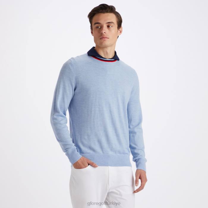 merinos yünü bisiklet yaka kazak üniseks gökyüzü G/FORE Giyim 0J4F54