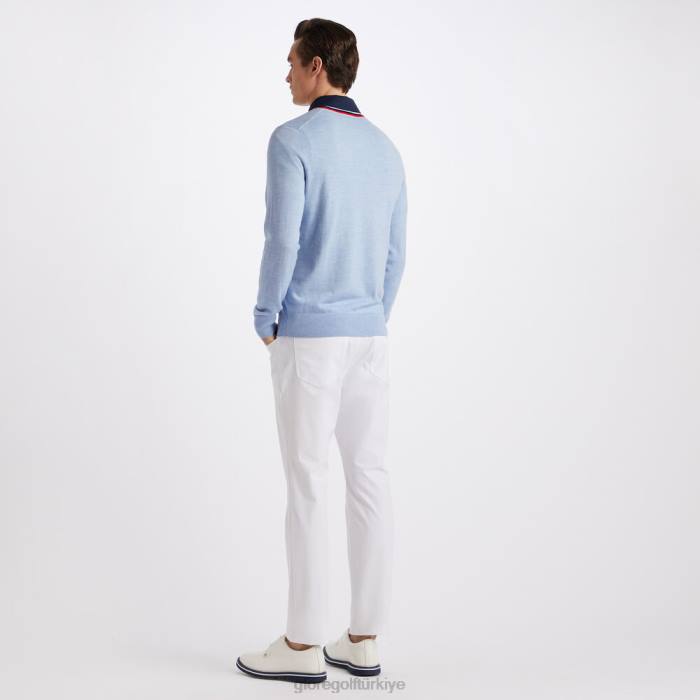 merinos yünü bisiklet yaka kazak üniseks gökyüzü G/FORE Giyim 0J4F54
