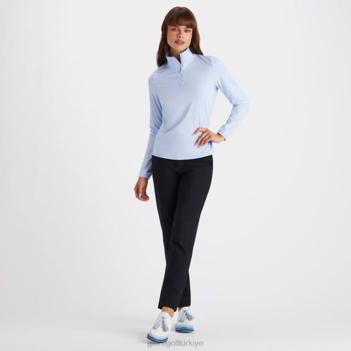 güneş kalkanı ipeksi teknoloji naylon çeyrek fermuar 1. katman üniseks gökyüzü G/FORE Giyim 0J4F362