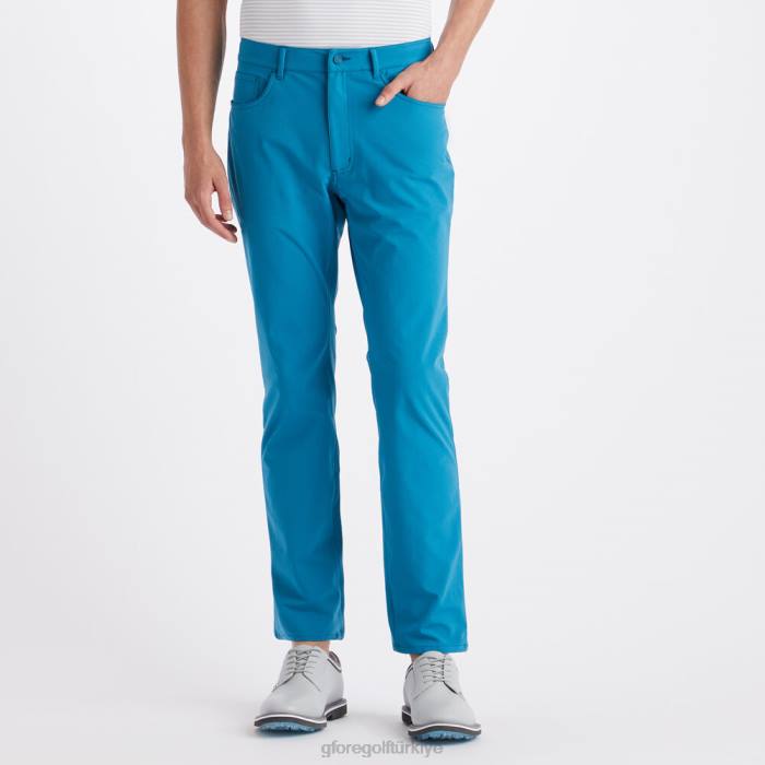 Tour 5 cepli 4 yöne esneyen düz paça pantolon üniseks benzin G/FORE Giyim 0J4F144