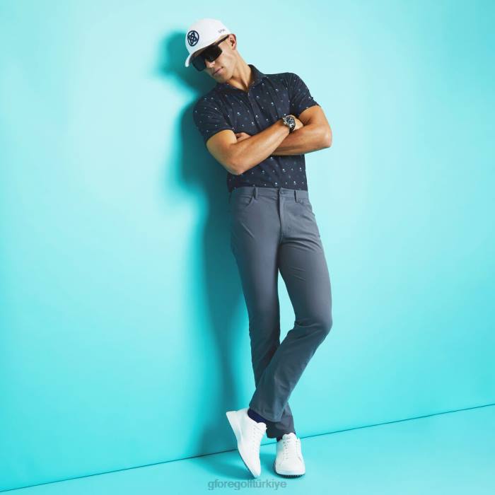 Tour 5 cepli 4 yöne esneyen düz paça pantolon üniseks odun kömürü G/FORE Giyim 0J4F145