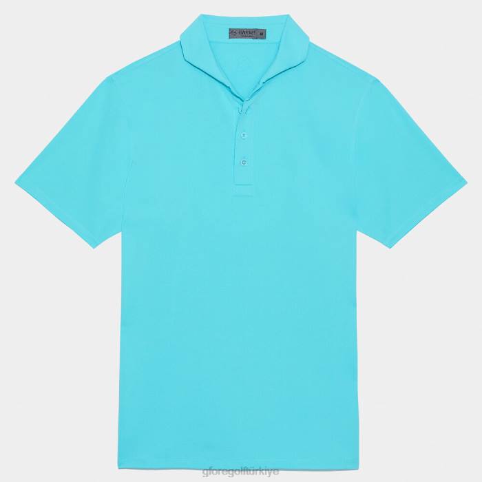 Essential modern geniş yakalı teknik pike slim fit polo üniseks Sardunya G/FORE Giyim 0J4F17