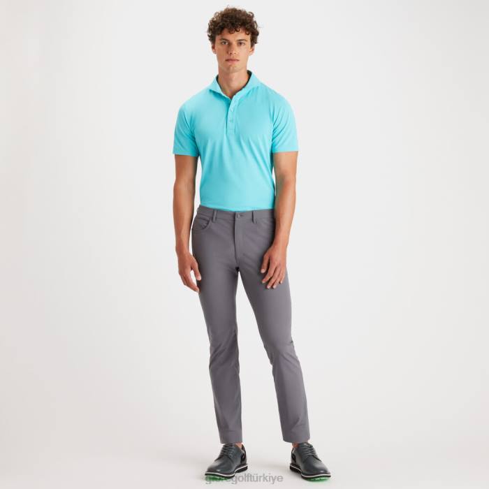 Essential modern geniş yakalı teknik pike slim fit polo üniseks Sardunya G/FORE Giyim 0J4F17